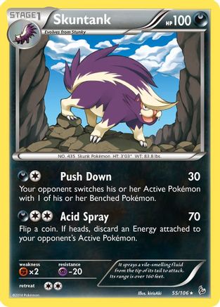 Skuntank 055 - Reverse Holofoil XY Flashfire - Rare