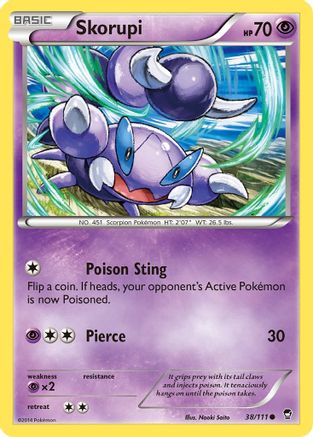 Skorupi 038 - Reverse Holofoil XY Furious Fists - Common