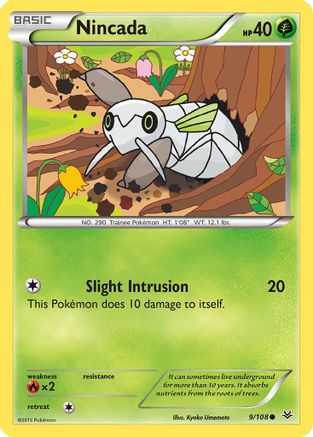 Nincada 009 - Reverse Holofoil XY Roaring Skies - Common