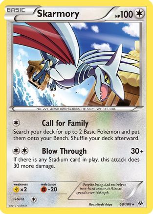 Skarmory 069/108 XY Roaring Skies - Rare