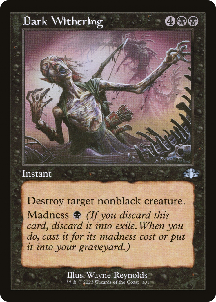 Dark Withering (Retro Frame) (DMR-301) - Dominaria Remastered Foil