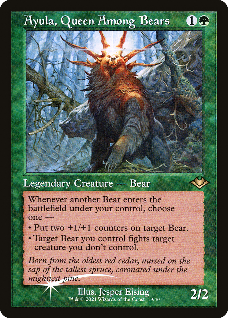 Ayula, Queen Among Bears (MH1-019) - Modern Horizons 1 Timeshifts Etched Foil