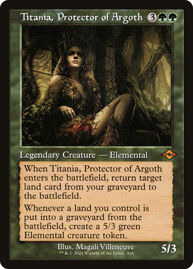 Titania, Protector of Argoth (MH2-416) - Modern Horizons 2 Etched Foil