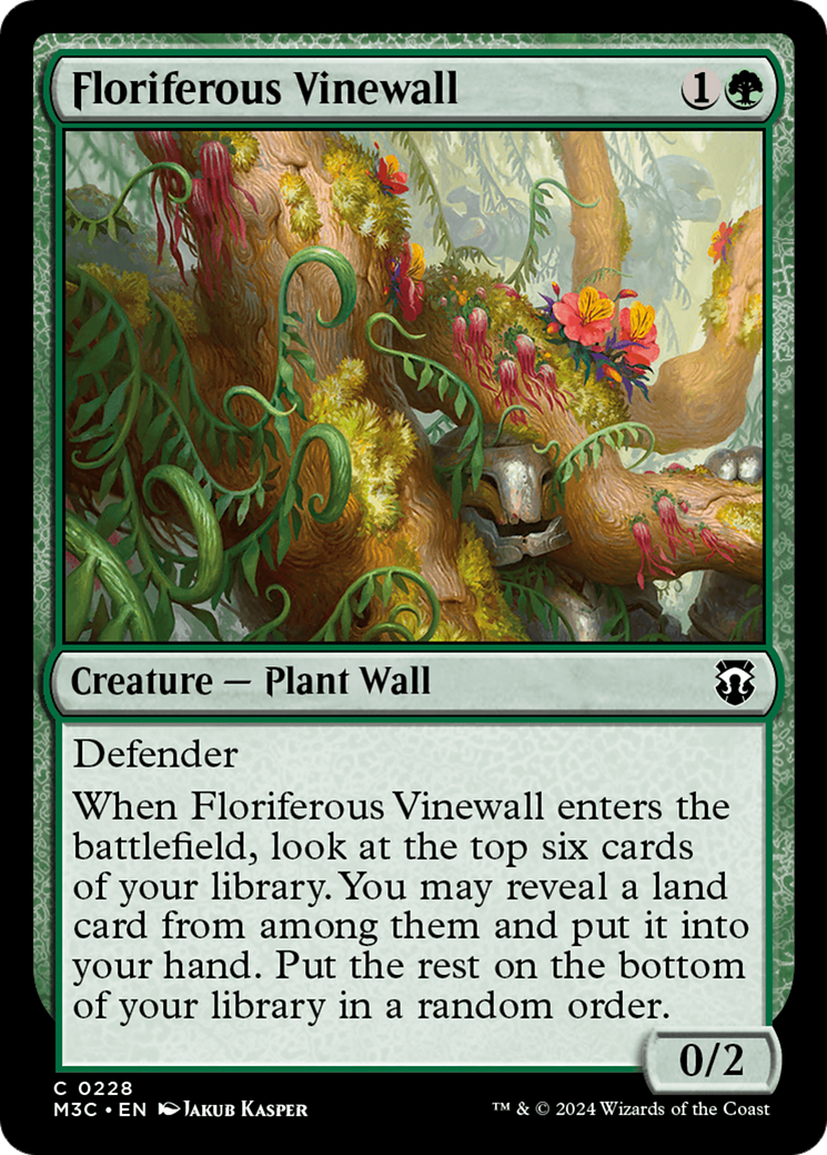 Floriferous Vinewall (M3C-228) - Modern Horizons 3 Commander Foil