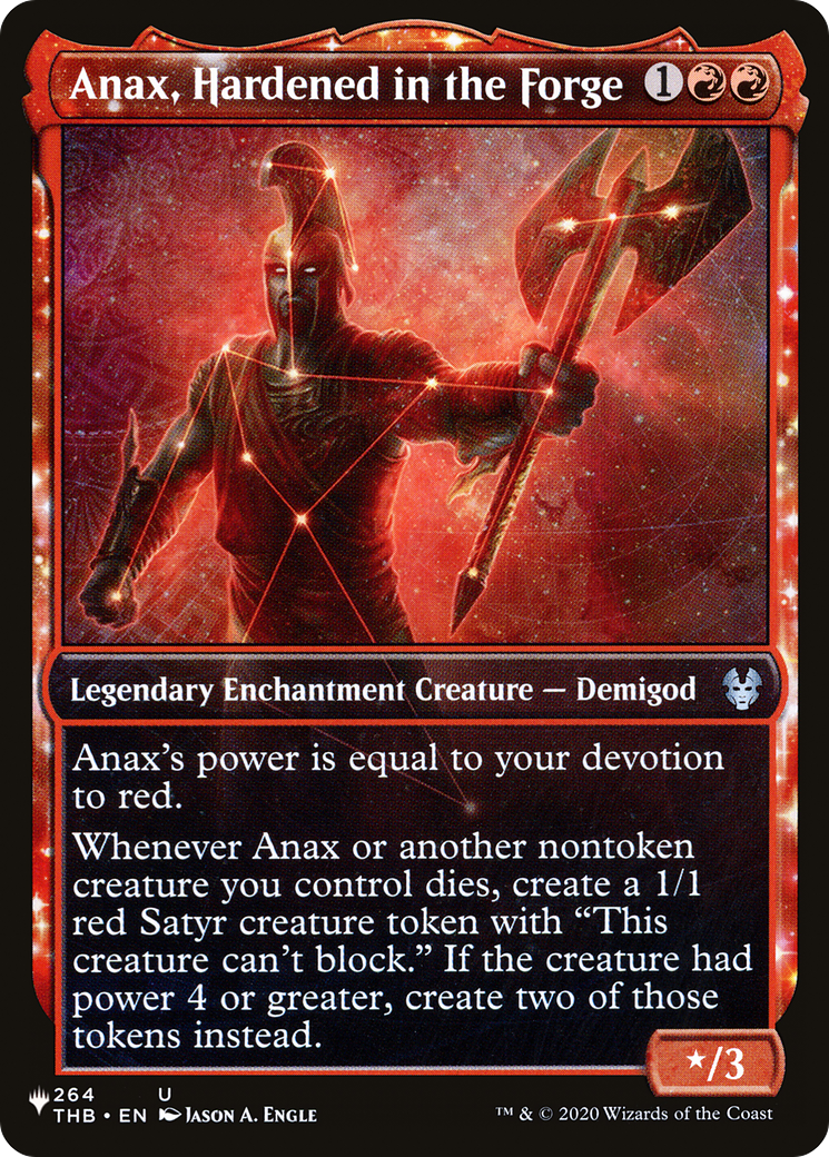 Anax, Hardened in the Forge (Showcase) (LIST-264/254) - The List: (enchantment, Showcase)