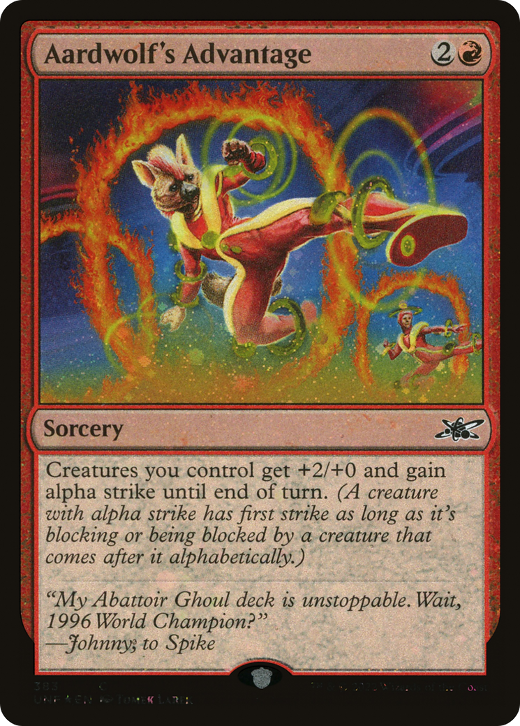 Aardwolf's Advantage (Galaxy Foil) (UNF-383) - Unfinity Foil