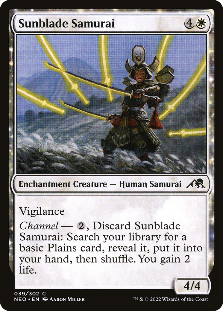 Sunblade Samurai (NEO-039) - Kamigawa: Neon Dynasty: (enchantment)