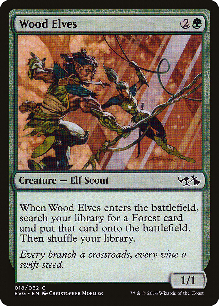 Wood Elves (DD3-018) - Duel Decks Anthology: Elves vs. Goblins Foil