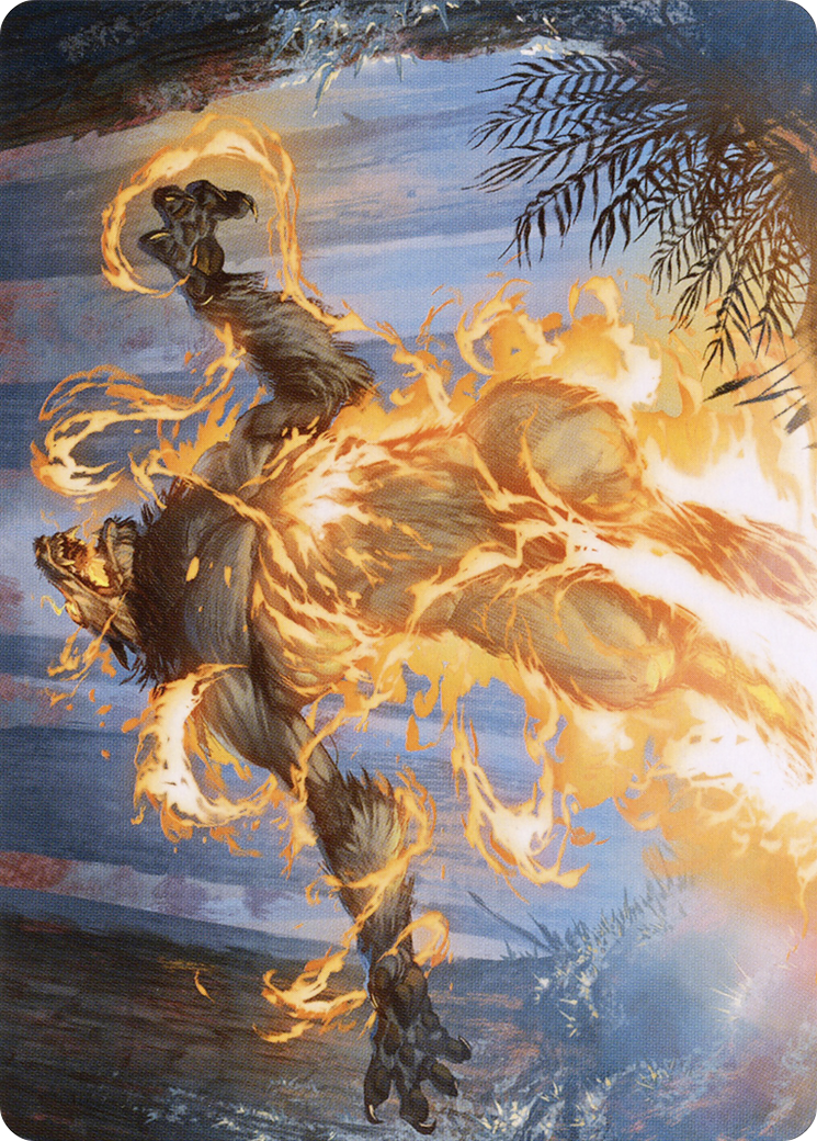 Burn the Accursed // Burn the Accursed (AMID-042) - Midnight Hunt Art Series (Borderless) Foil