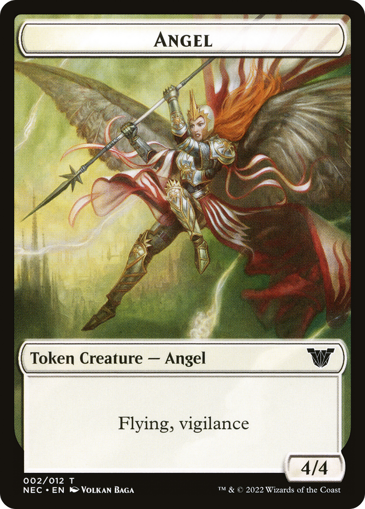 Angel (TNEC-002) - Neon Dynasty Commander Tokens Foil