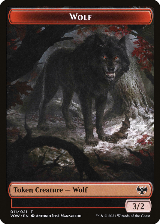 Wolf (TVOW-011) - Innistrad: Crimson Vow Tokens Foil