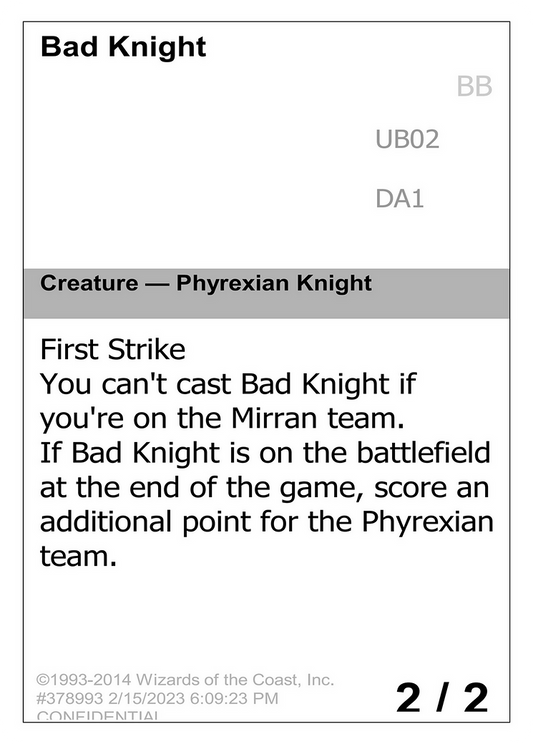 Bad Knight (UNK-UB02A) - Unknown Event