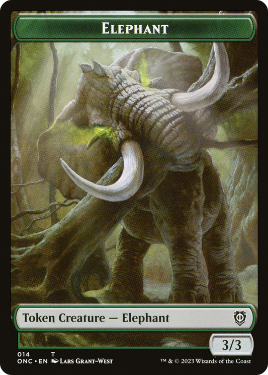 Elephant (TONC-014) - Phyrexia: All Will Be One Commander Tokens