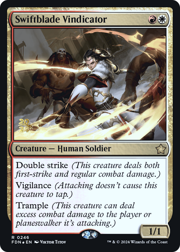 Swiftblade Vindicator [Foundations Prerelease Promos]