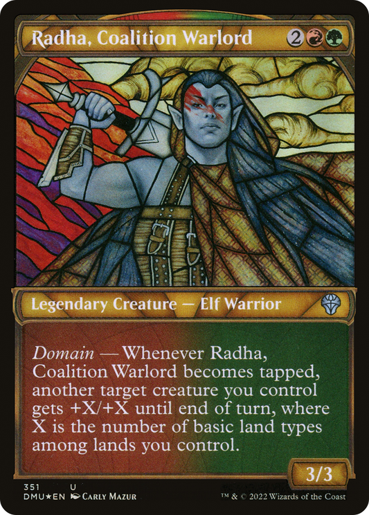 Radha, Coalition Warlord (Showcase Textured) [Dominaria United]