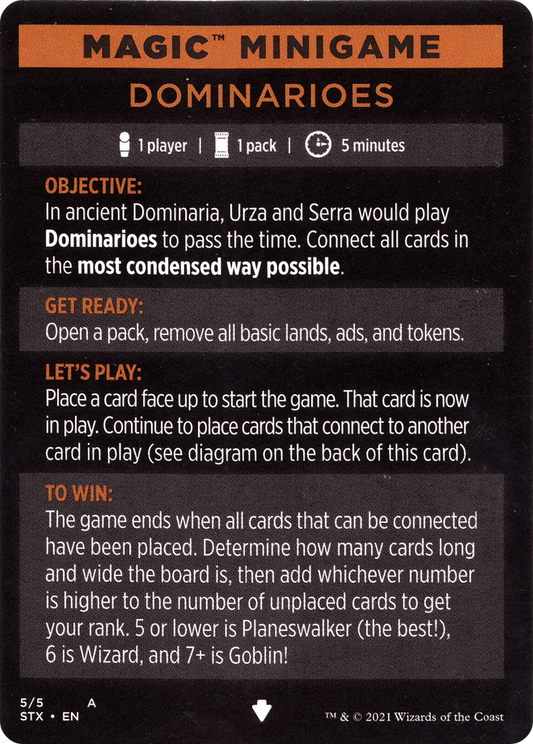 Dominarioes // Dominarioes (cont'd) (MSTX-005) - Strixhaven: School of Mages Minigames Foil