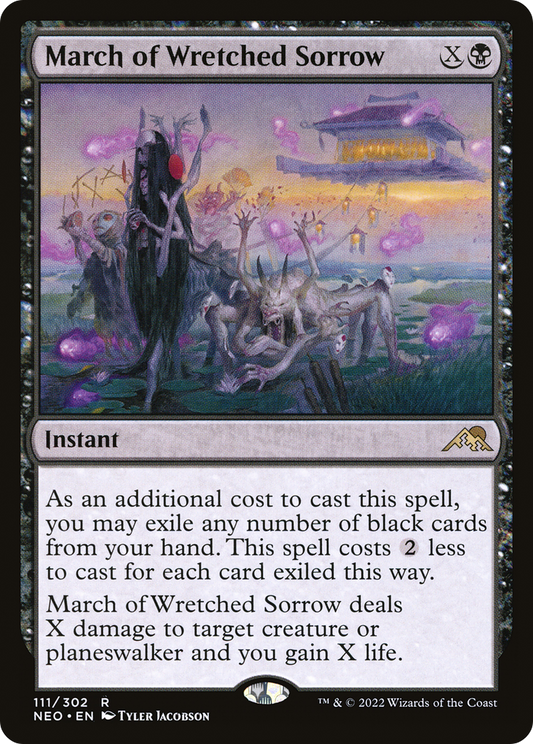 March of Wretched Sorrow (NEO-111) - Kamigawa: Neon Dynasty Foil