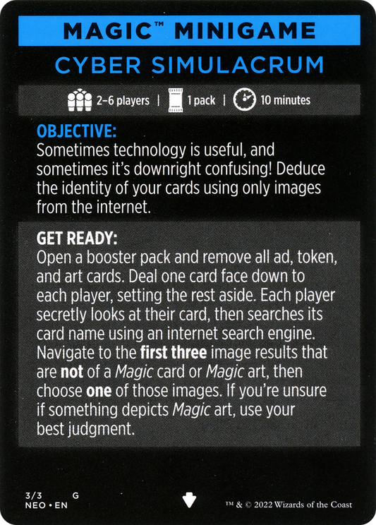 Cyber Simulacrum // Cyber Simulacrum (cont'd) (MNEO-003) - Kamigawa: Neon Dynasty Minigames Foil