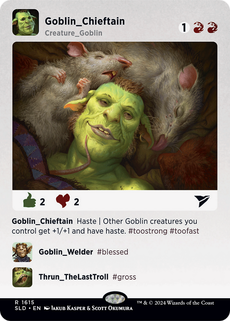 Goblin Chieftain (SLD-1615) - Secret Lair Drop (Borderless) Foil