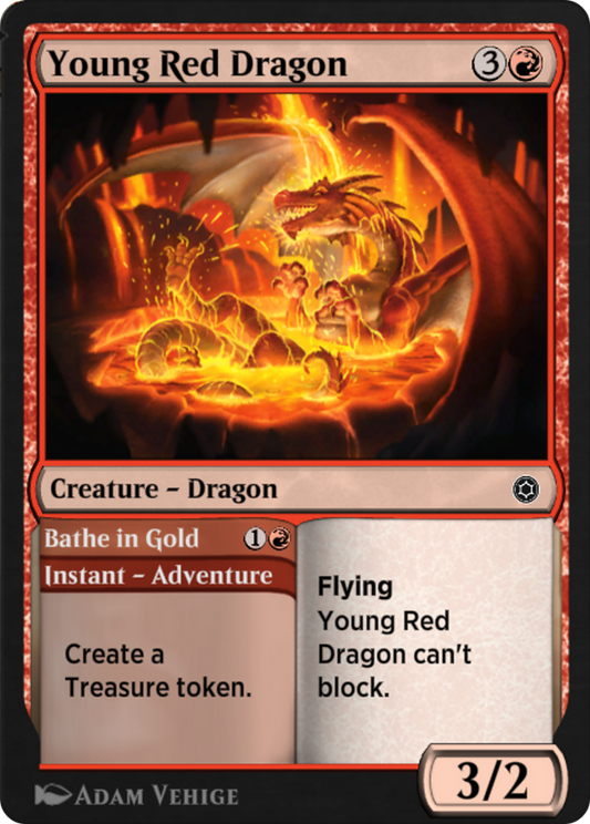 Young Red Dragon // Bathe in Gold (HBG-197) - Alchemy Horizons: Baldur's Gate