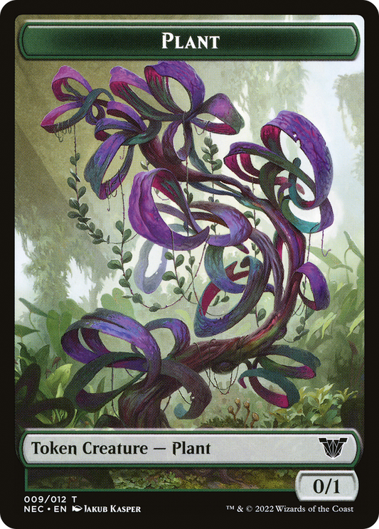 Plant (TNEC-009) - Neon Dynasty Commander Tokens Foil