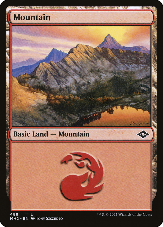 Mountain (488) (Foil Etched) [Modern Horizons 2]