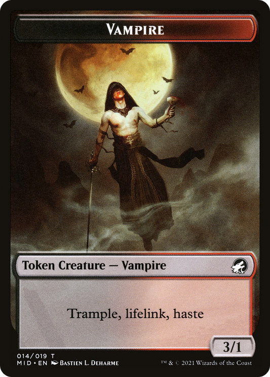Vampire (TMID-014) - Innistrad: Midnight Hunt Tokens