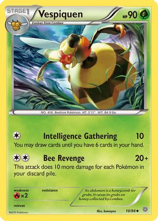 Vespiquen (10) 010  - Reverse Holofoil XY  Ancient Origins - Uncommon