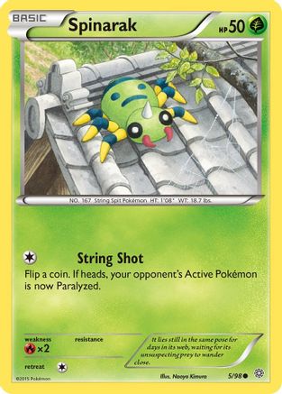 Spinarak 005  XY  Ancient Origins - Common