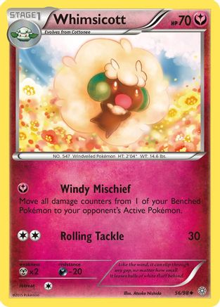 Whimsicott 056  - Reverse Holofoil XY  Ancient Origins - Uncommon