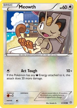 Meowth 061  XY  Ancient Origins - Common