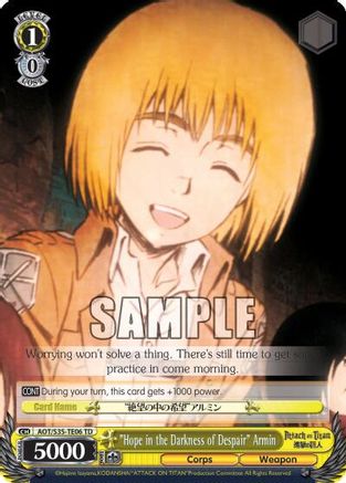 "Hope in the Darkness of Despair" Armin (AOT/S35-TE06 TD) - Attack on Titan
