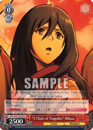 "A Chain of Tragedies" Mikasa (AOT/S35-TE14 TD) - Attack on Titan