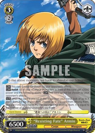 "Resisting Fate" Armin (AOT/S35-E002 RR) - Attack on Titan