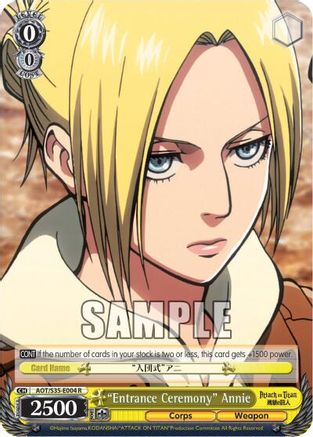 "Entrance Ceremony" Annie (AOT/S35-E004 R) - Attack on Titan