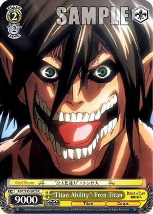 "Titan Ability" Eren Titan (AOT/S35-E025 C) - Attack on Titan