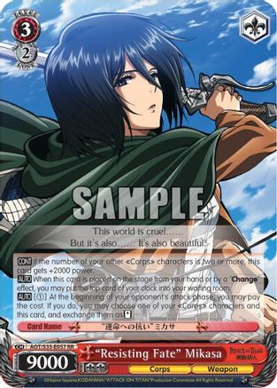 "Resisting Fate" Mikasa (AOT/S35-E057 RR) - Attack on Titan