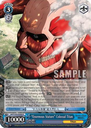 "Enormous Stature" Colossal Titan (AOT/S35-E090 R) - Attack on Titan
