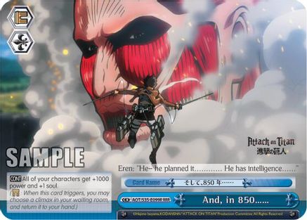 And, in 850…… (RRR) (AOT/S35-E099R RRR) - Attack on Titan