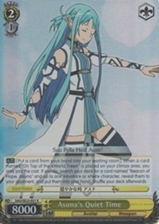 Asuna's Quiet Time (Parallel Foil) (SAO/SE23-E01 R) - Sword Art Online II