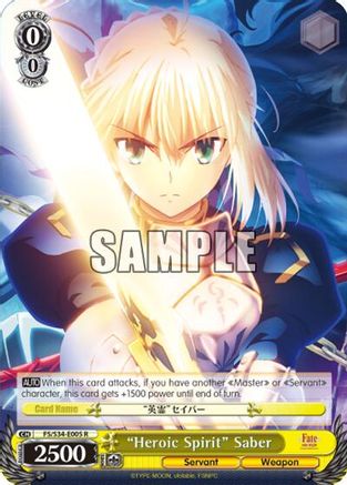 "Heroic Spirit" Saber (FS/S34-E005 R) - Fate/stay night [Unlimited Blade Works]