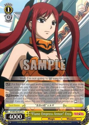 "Flame Empress Armor" Erza (FT/EN-S02-011 U) - Fairy Tail ver.E