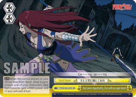 And more importantly, live with an open heart (SR) (FT/EN-S02-025S SR) - Fairy Tail ver.E