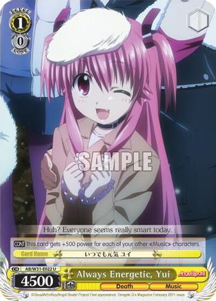 Always Energetic, Yui (AB/W31-E022 U) - Angel Beats! Re:Edit