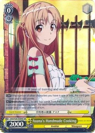 Asuna's Handmade Cooking (SR) (SAO/S26-E004S SR) - Sword Art Online Vol.2
