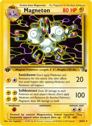 Magneton (26) 026  - 1st Edition Fossil - Rare