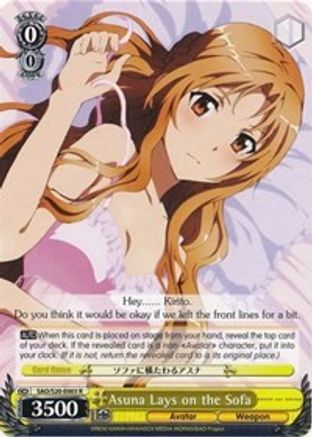 Asuna Lays on the Sofa (SAO/S20-E003 R) - Sword Art Online