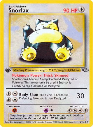 Snorlax (27) 027  - Unlimited Jungle - Rare