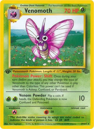 Venomoth (29) 029  - Unlimited Jungle - Rare