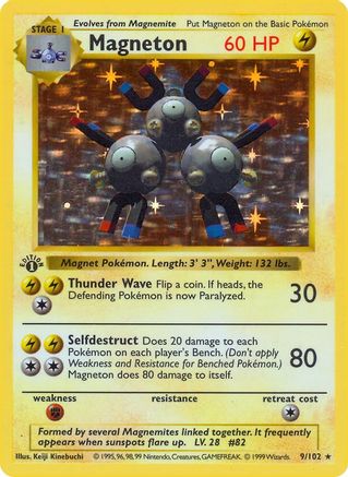 Magneton/102  - Unlimited Holofoil Base Set Shadowless - Holo Rare